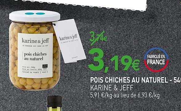 pois chiches au naturel karine & jeff