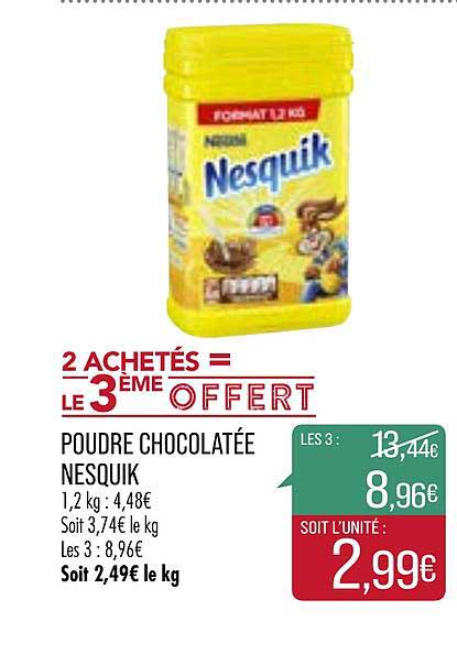 poudre chocolatée nesquik