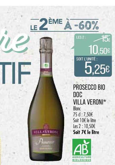 prosecco bio doc villa veroni