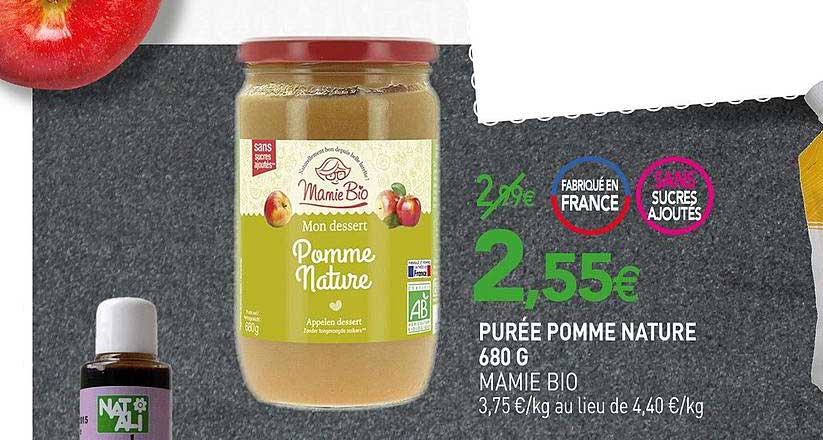 Purée Pomme Nature Mamie Bio