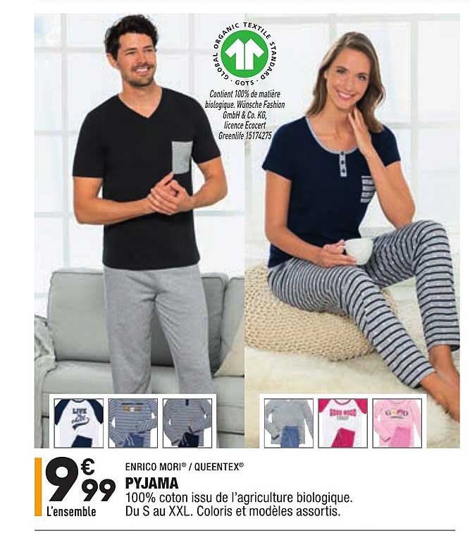 pyjama enrico mori - queentex