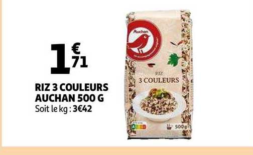 Riz 3 Couleurs Auchan 500 G