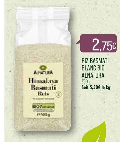 Riz Basmati Blanc Bio Alnatura