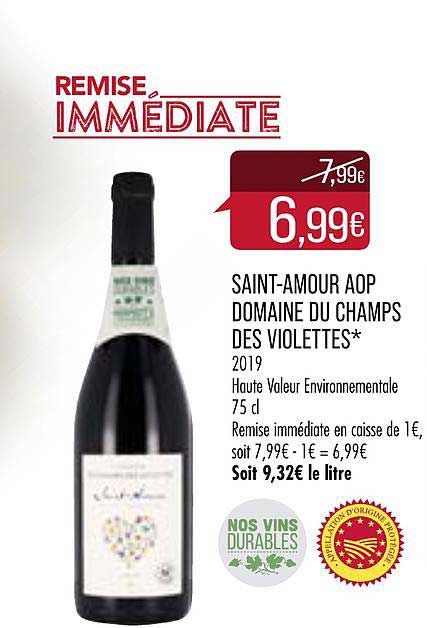 saint-amour aop domaine du champs des violettes