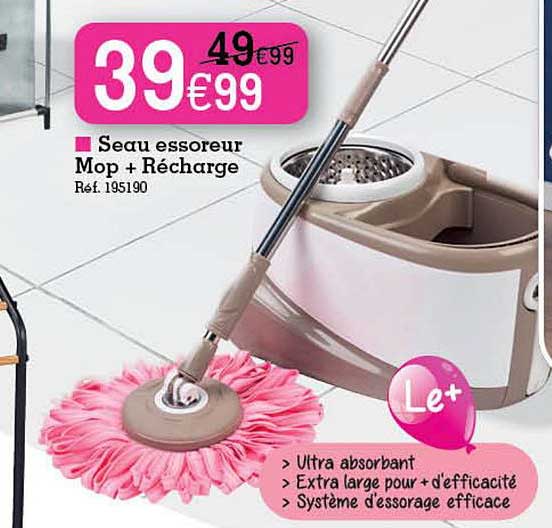 seau essoreur mop + récharge