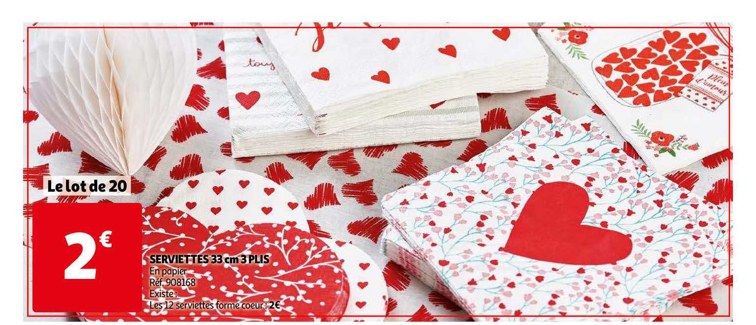 serviettes 33 cm 3 plis