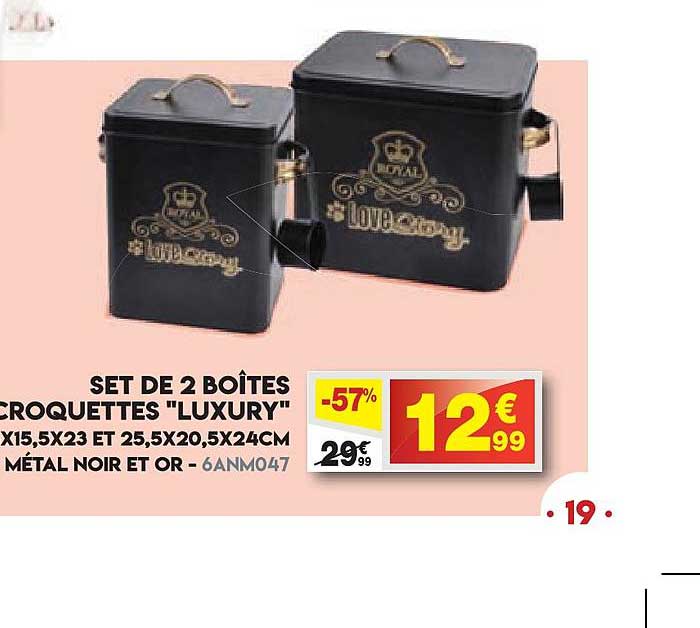 Set De 2 Boîtes Croquettes "luxury"