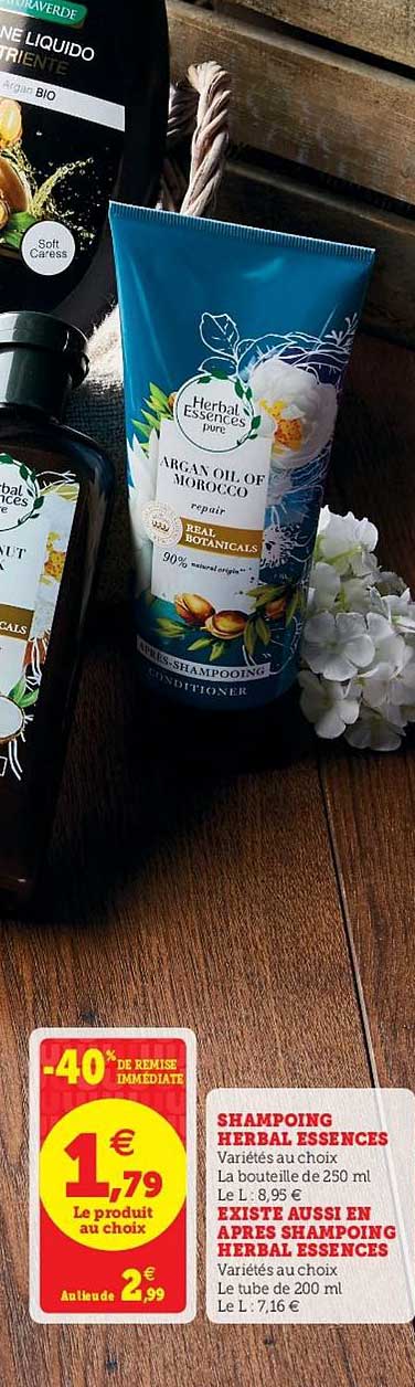 shampoing herbal essences, après shampoing herbal essences