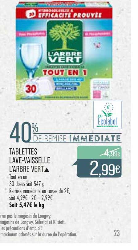 Tablettes Lave-vaisselle L'arbre Vert
