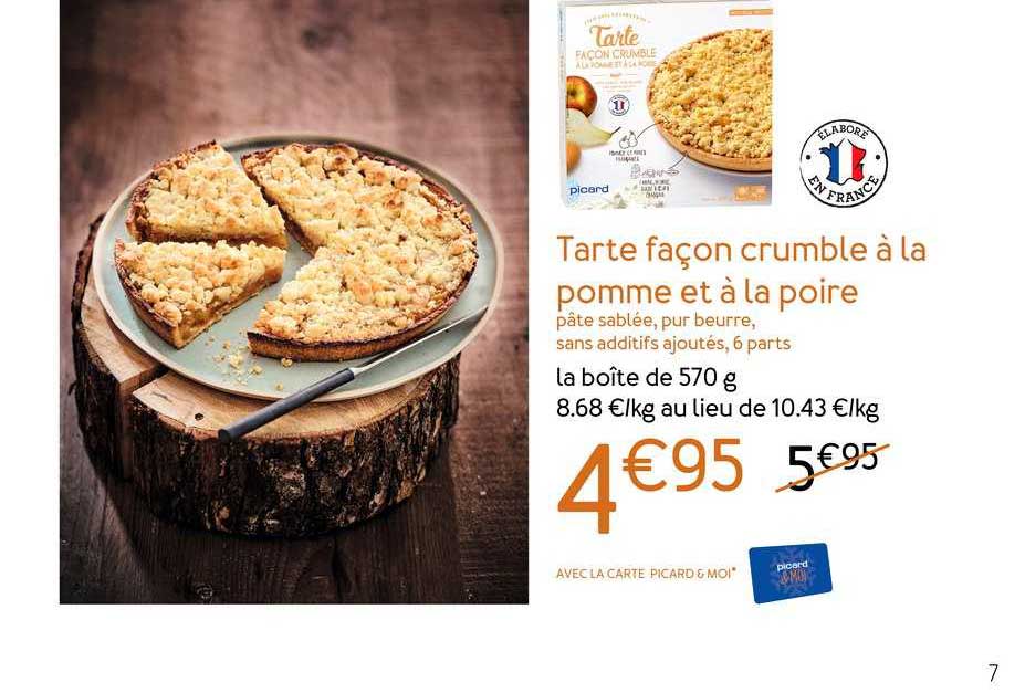 Tarte Façon Crumble à La Pomme Et à La Poire