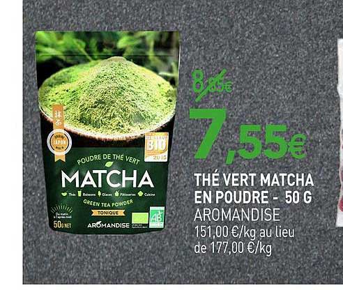 thé vert matcha en poudre aromandise
