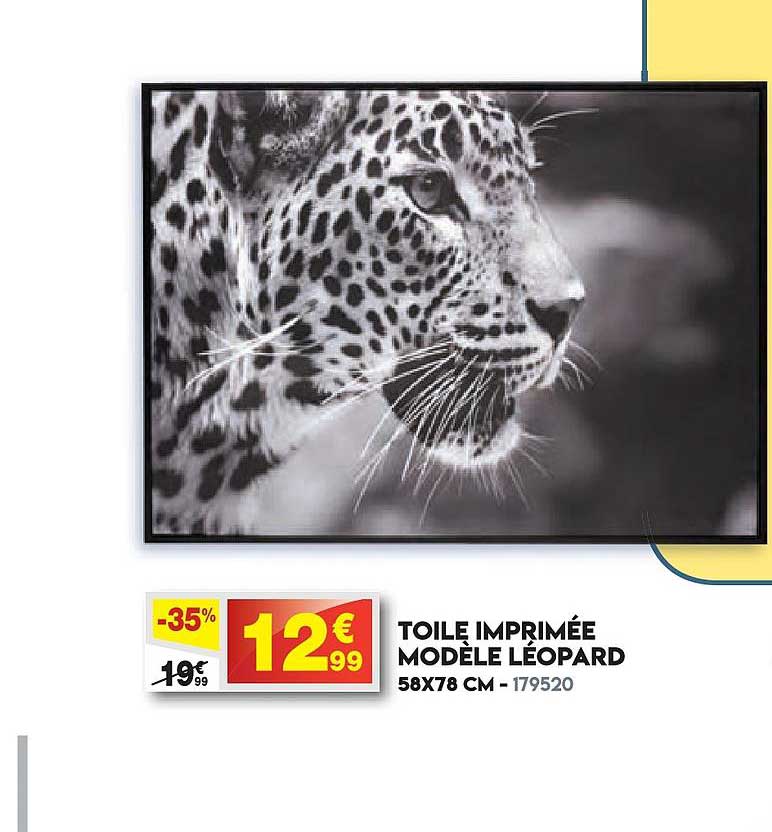 toile imprimée modèle léopard