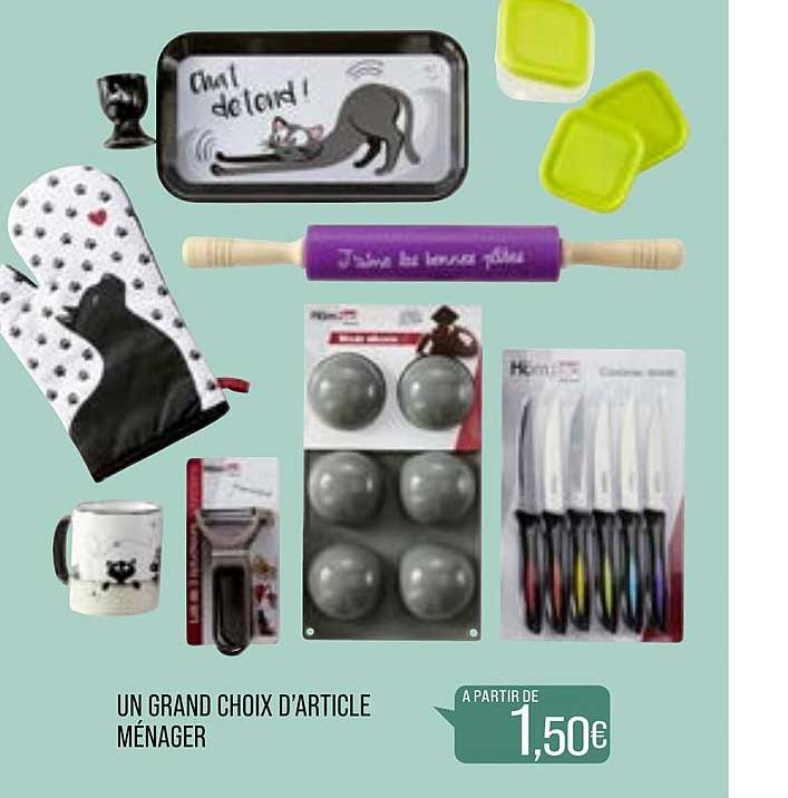 un grand choix d'article ménager