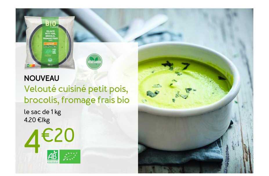 Velouté Cuisiné Petit Pois, Brocolis, Fromage Frais Bio