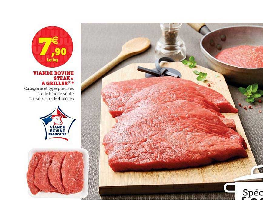Viande Bovine Steak à Griller