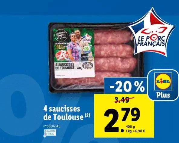 4 Saucisses De Toulouse