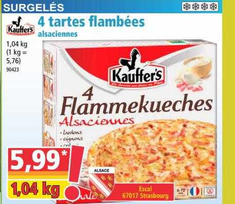 4 Tartes Flambées Alsaciennes Kauffer's