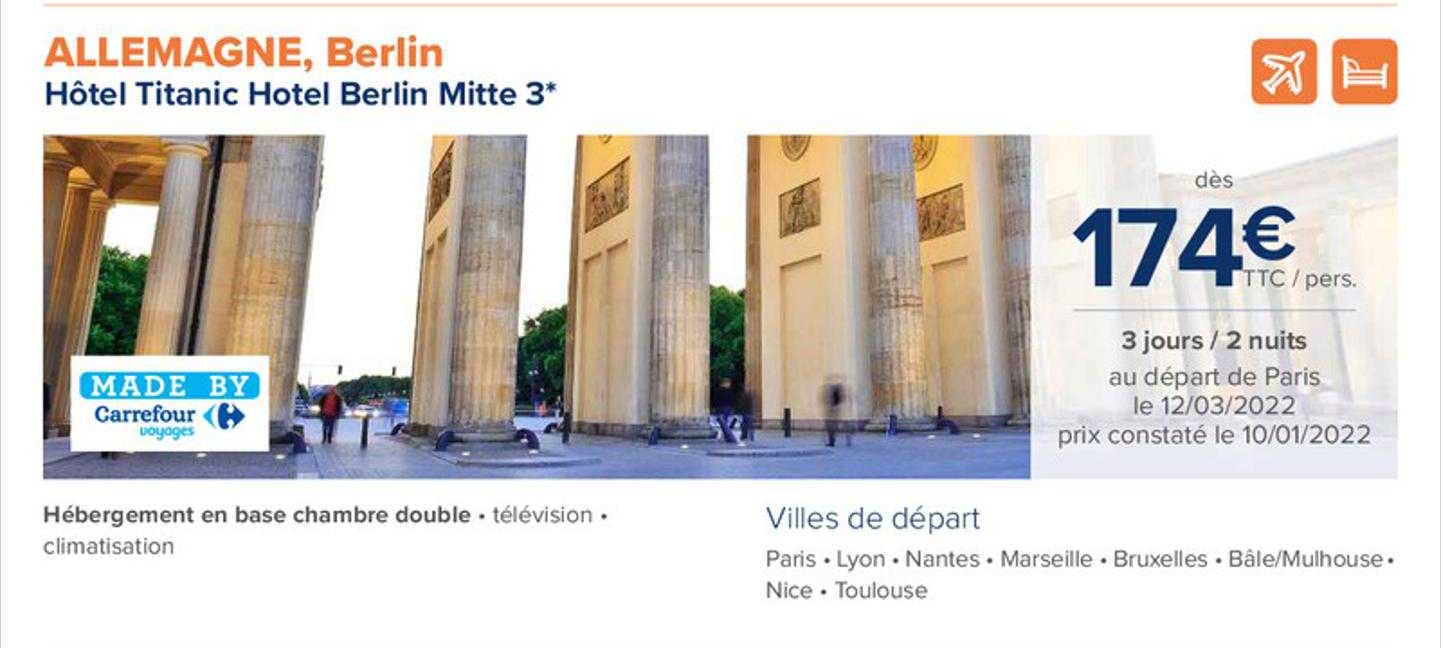 allemagne, berlin : hôtel titanic hotel berlin mitte 3*