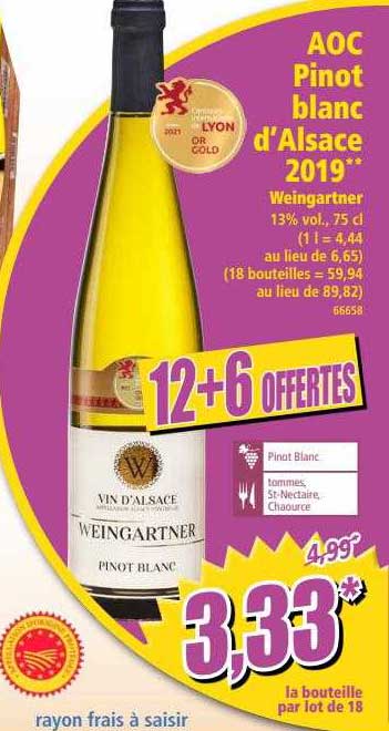 aoc pinot blanc d'alsace 2019