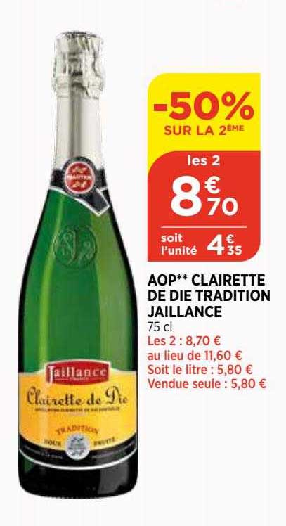 aop clairette de die tradition jaillance