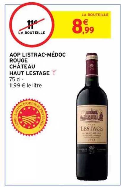 aop listrac-médoc rouge château haut lestage