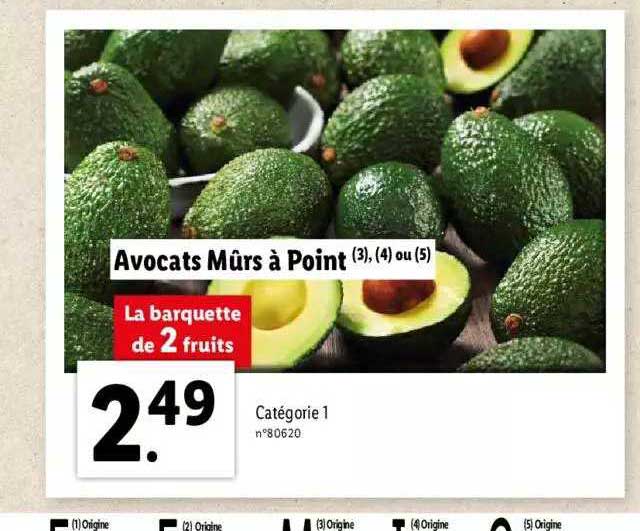 avocats mûrs à point