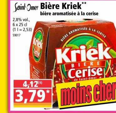 bière kriek bière aromatisée à la cerise saint-omer