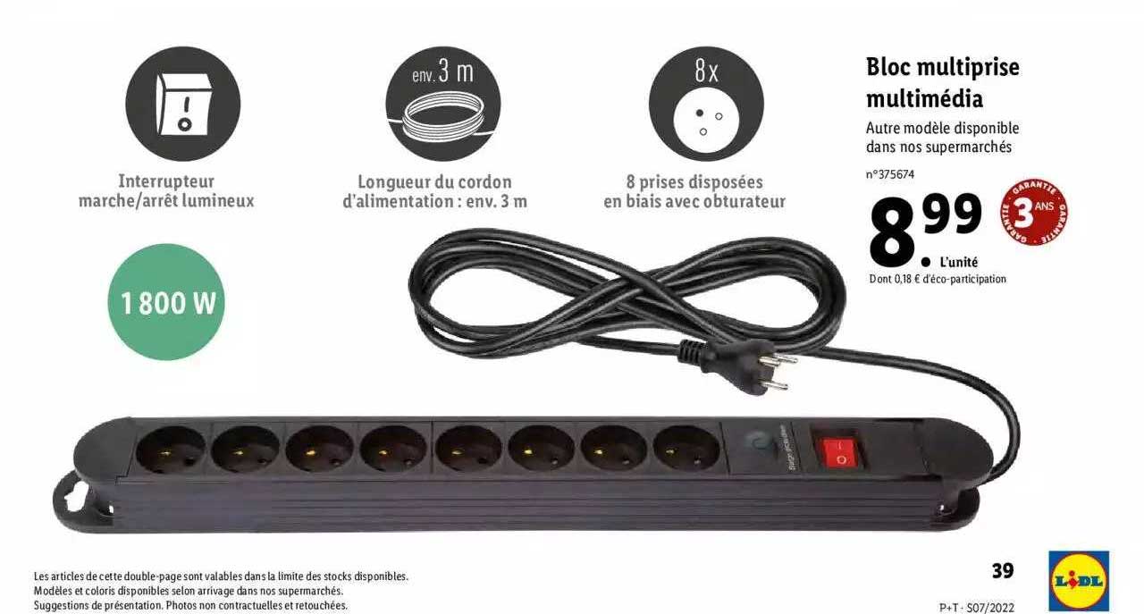 Bloc Multiprise Multimédia