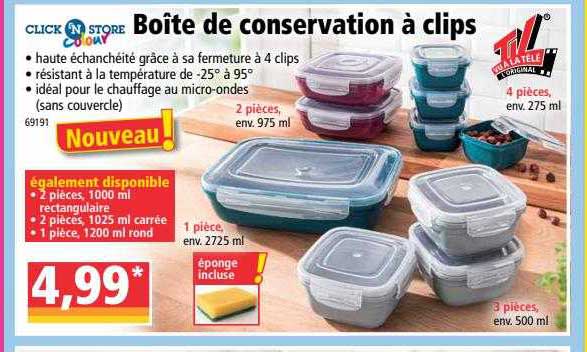 Boîte De Conservation à Clips