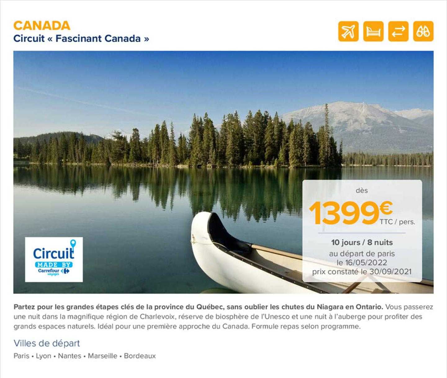 canada : circuit «fascinant canada»