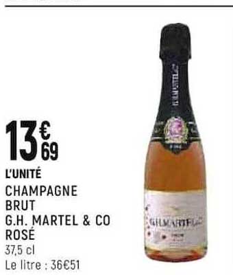 champagne brut g.h. martel & co rosé