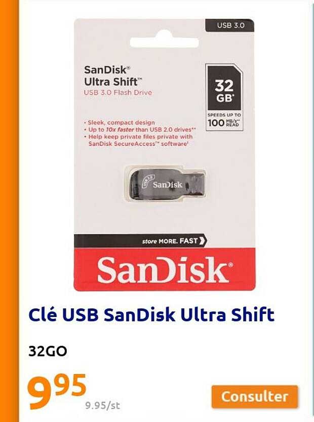 Clé Usb SanDisk Ultra Shift