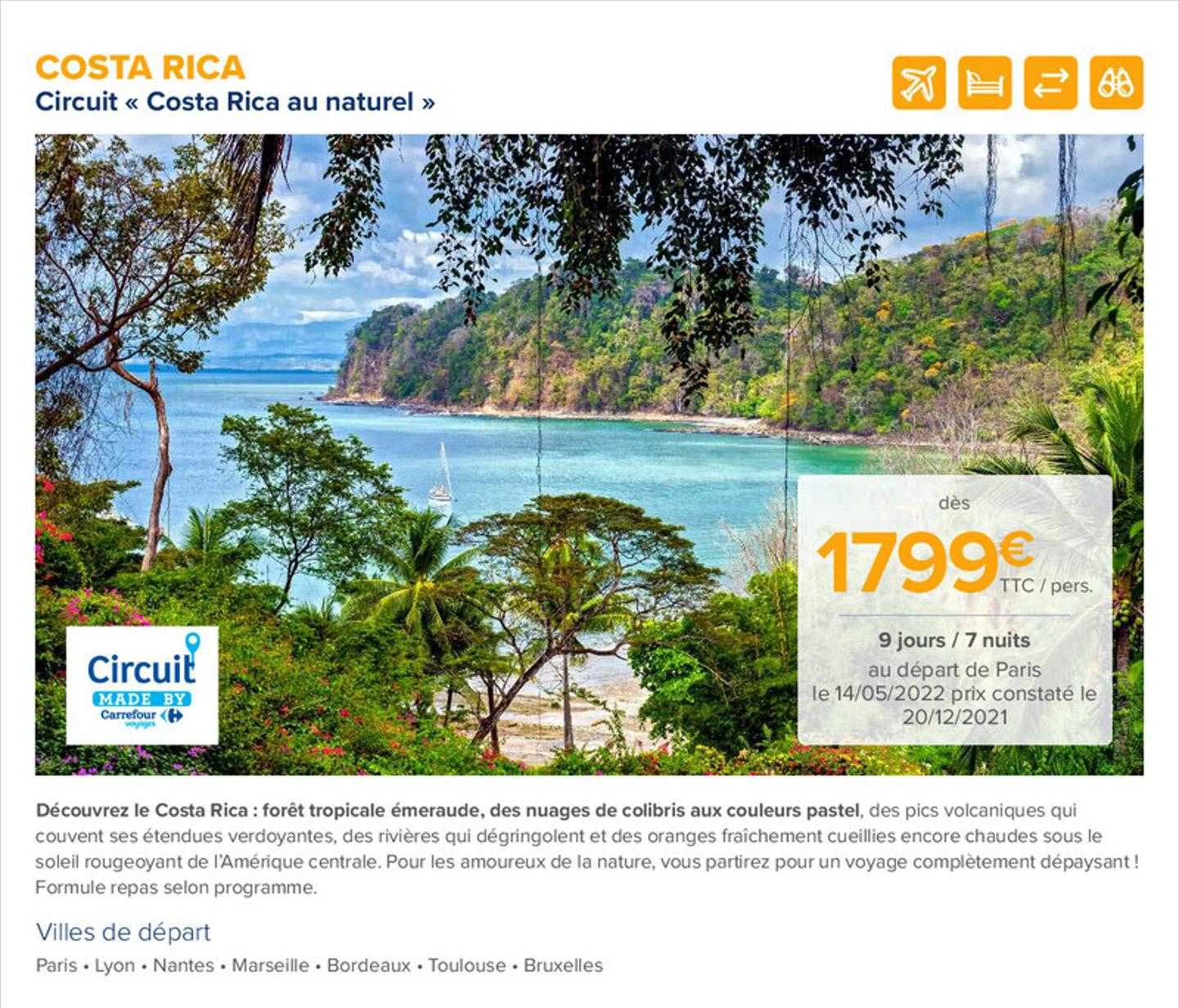 costa rica : circuit «costa rica au naturel»