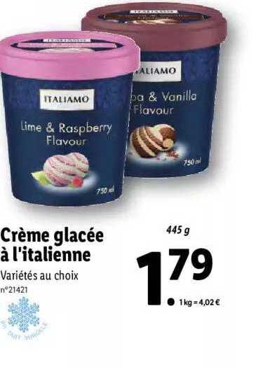 crème glacée à l'italienne italiamo