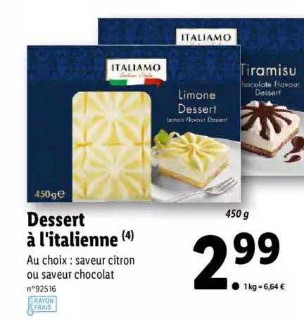 dessert à l'italienne italiamo