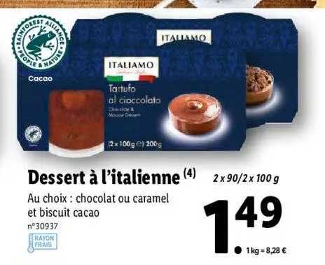 dessert à l'italienne italiamo