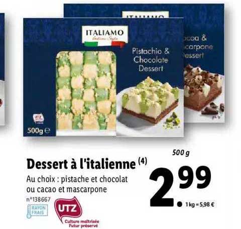 dessert à l'italienne italiamo