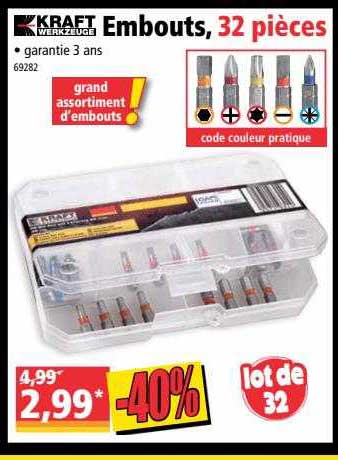 embouts, 32 pièces kraft werkzeuge