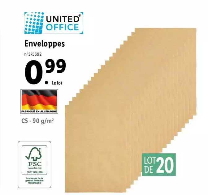 enveloppes united office