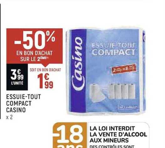 essuie-tout compact casino