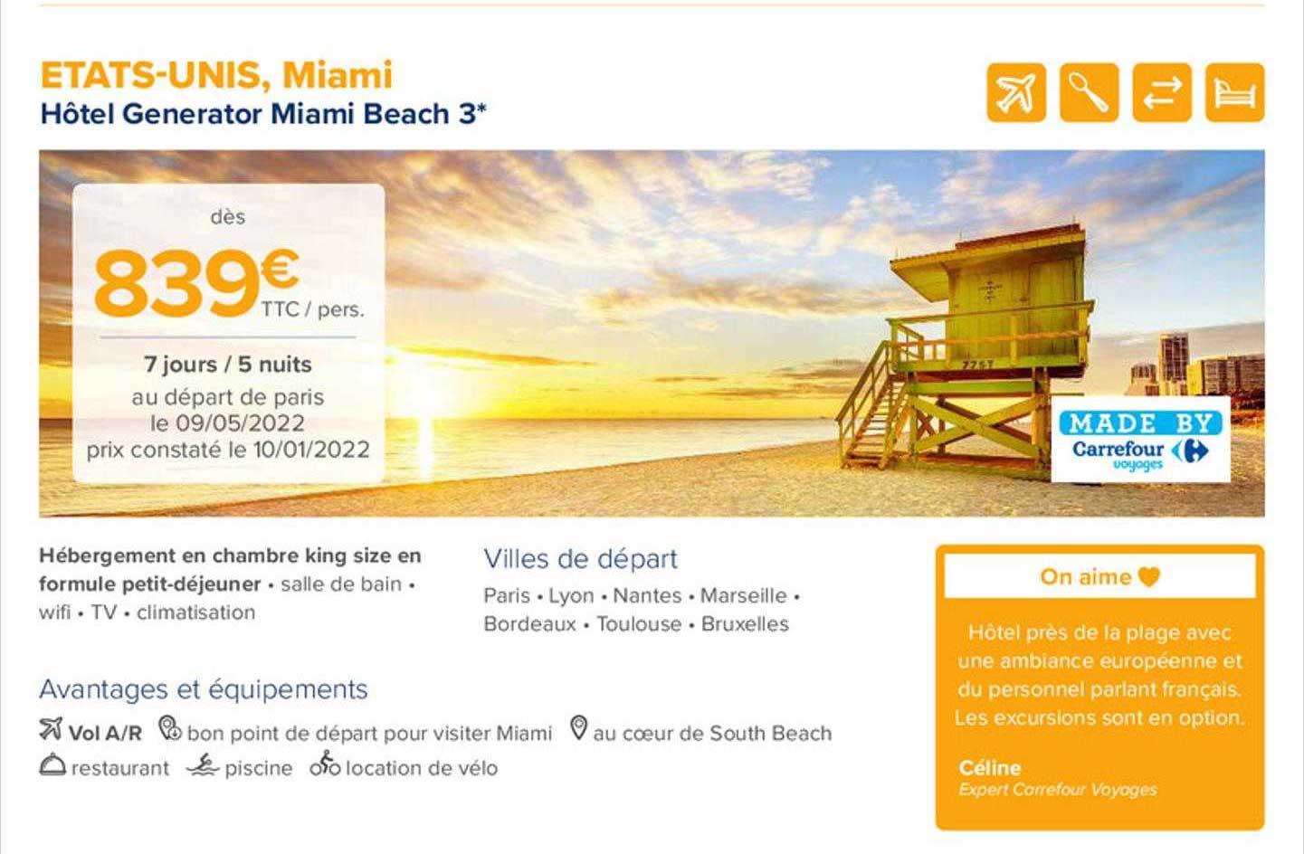 etats-unis, miami : hôtel generator miami beach 3*