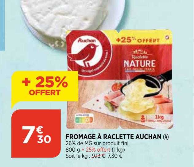 Fromage à Raclette Auchan