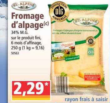 fromage d'alpage st. alpine
