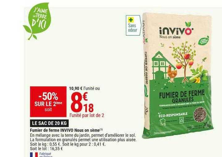 fumier de ferme invivo nous on sème