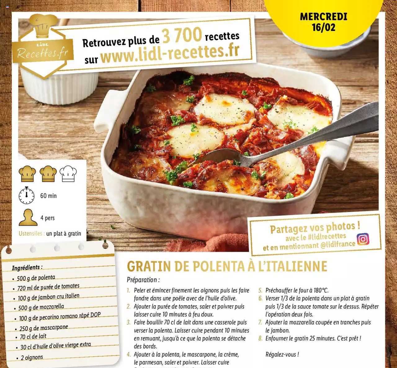 gratin de polenta à l'italienne