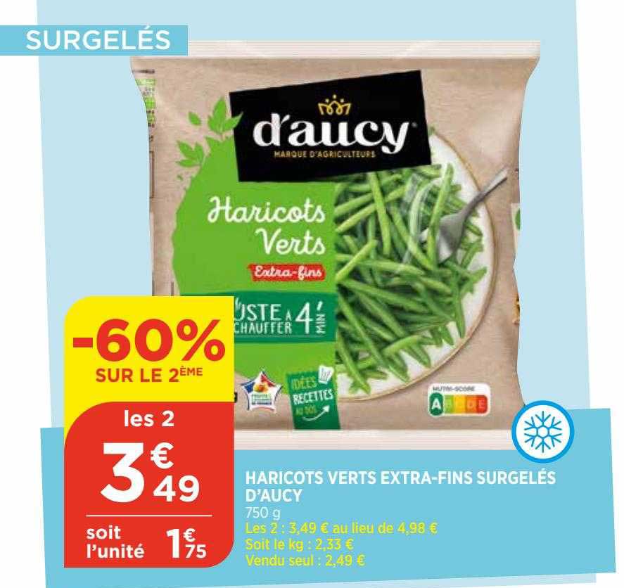Haricots Verts Extra-fins Surgelés D'aucy
