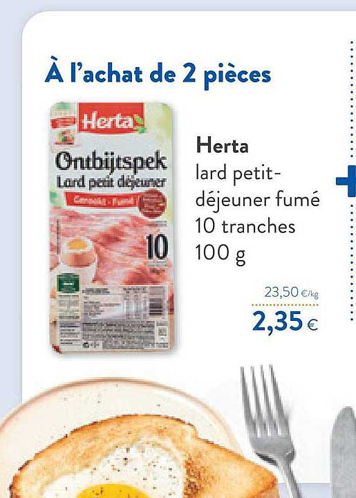 lard petit-déjeuner fumé 10 tranches herta