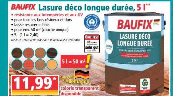 lasure déco longue durée, 5 l baufix