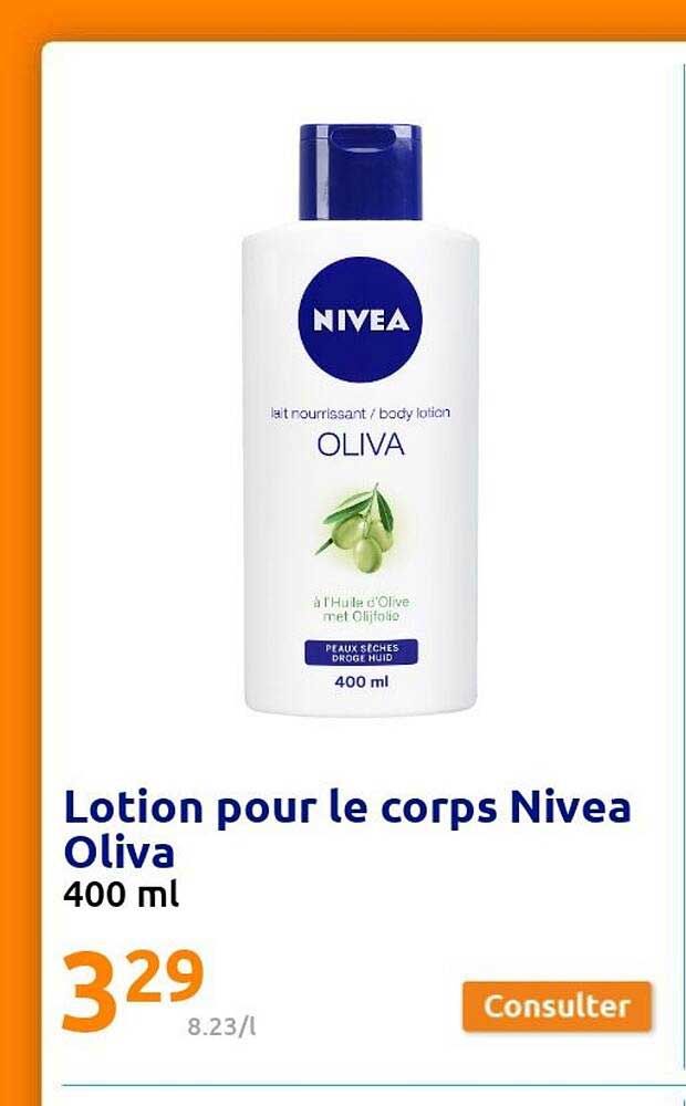 lotion pour le corps nivea oliva