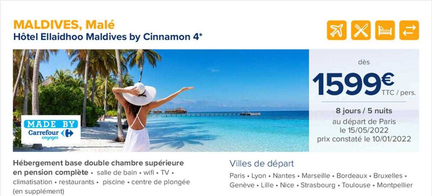 Maldives, Malé : Hôtel Ellaidhoo Maldives By Cinnamon 4*